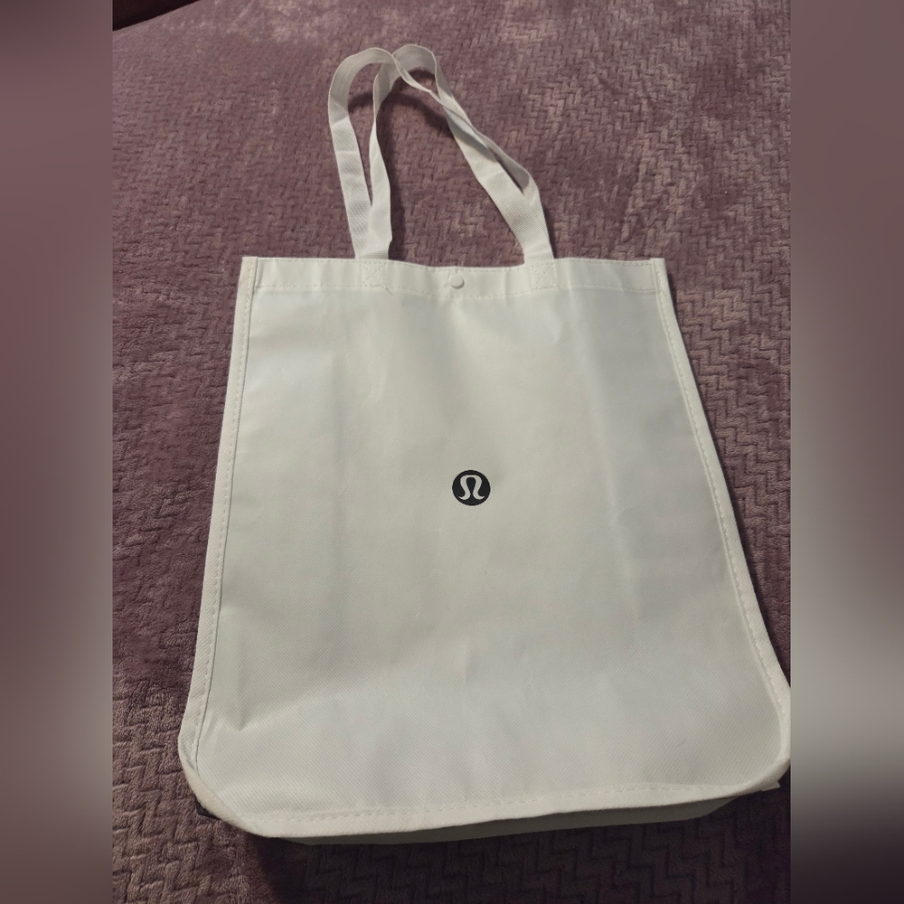 Lululemon White Shopping Tote Bag